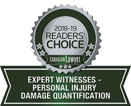 2018-19 Readers' Choice Expert Witness - Personal Injury Damage Quantification